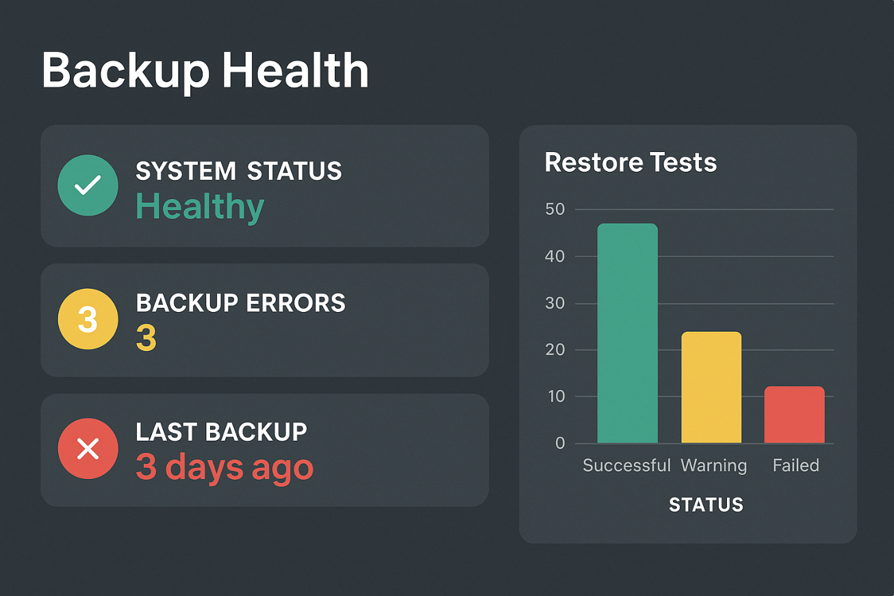 Backup health & restore tests